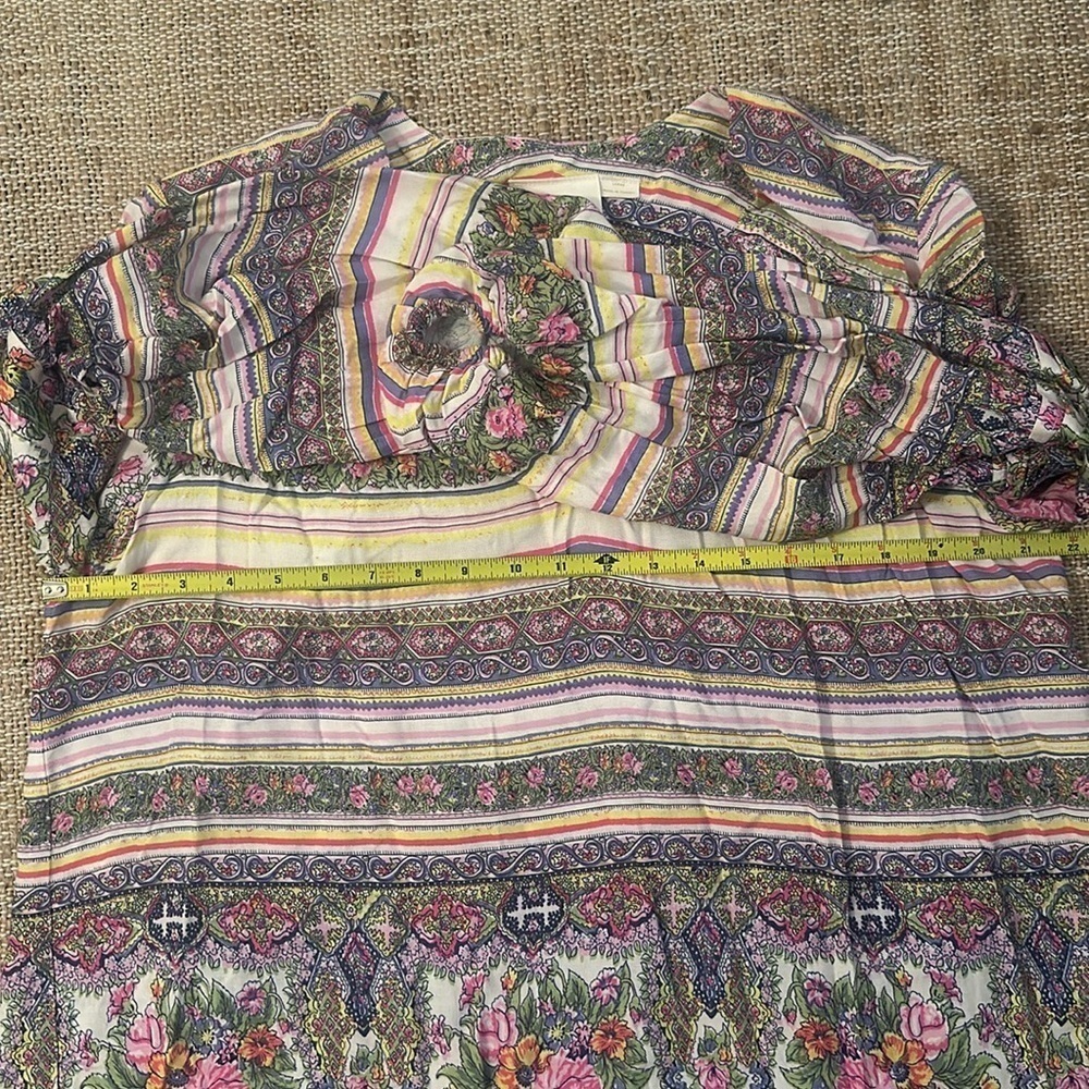 Maeve Anthropologie Caresco Peasant Top Blouse Large - Picture 9 of 10